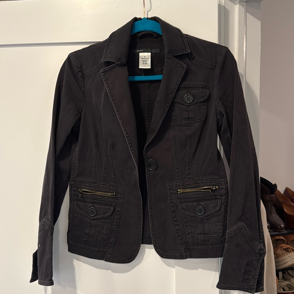 Marc by Marc Jacob’s Black Cotton/Denim Blazer